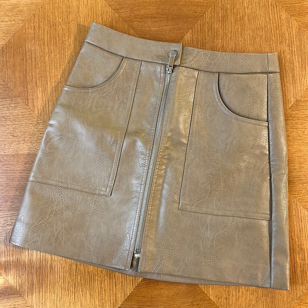 Faux Leather Skirt